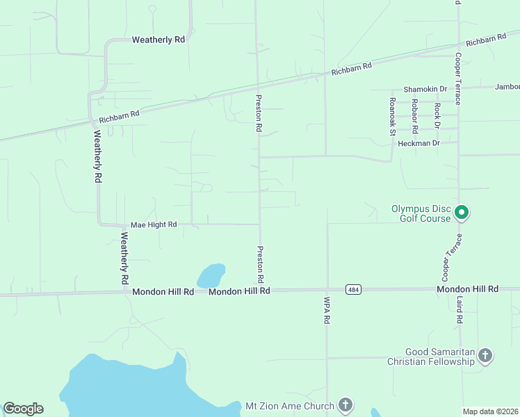 map of restaurants, bars, coffee shops, grocery stores, and more near 9029 Preston Road in Brooksville