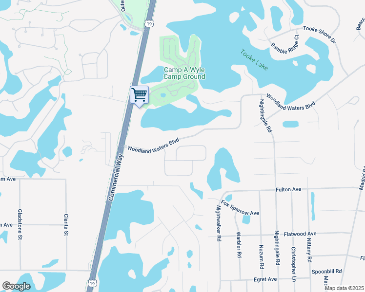 map of restaurants, bars, coffee shops, grocery stores, and more near 10211 Ridge Top Loop in Brooksville