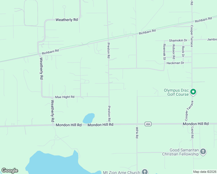 map of restaurants, bars, coffee shops, grocery stores, and more near 9029 Preston Road in Brooksville