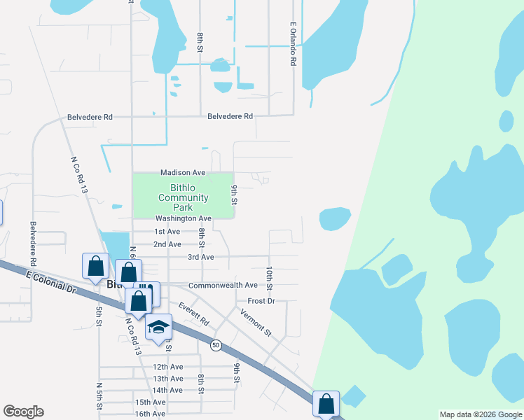 map of restaurants, bars, coffee shops, grocery stores, and more near 703 10th Street in Orlando