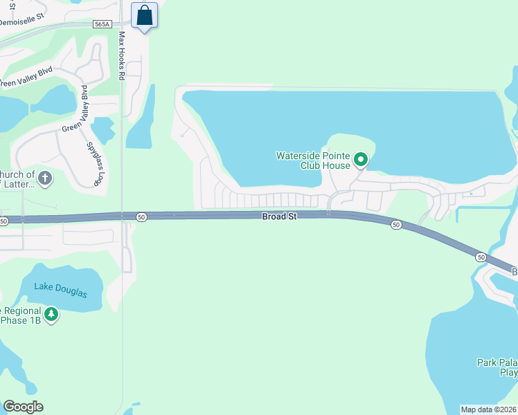 map of restaurants, bars, coffee shops, grocery stores, and more near Whitewater Bay Drive in Groveland