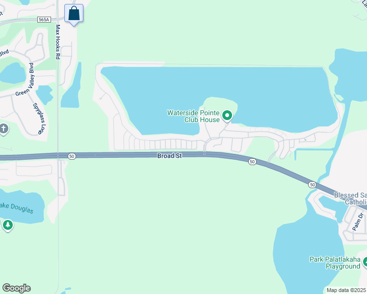 map of restaurants, bars, coffee shops, grocery stores, and more near 407 Grassy Key Way in Groveland