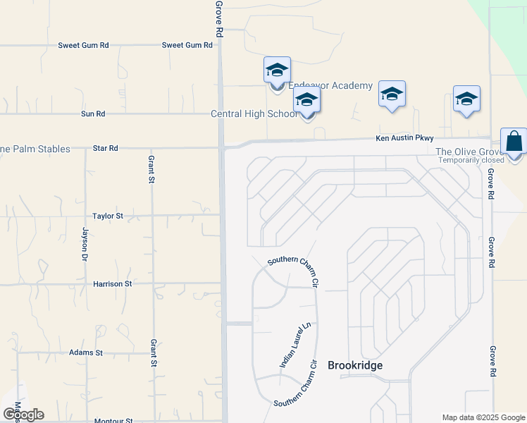 map of restaurants, bars, coffee shops, grocery stores, and more near 8172 Fortune Hunter Drive in Brooksville