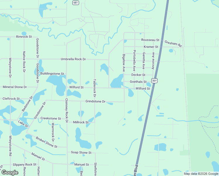 map of restaurants, bars, coffee shops, grocery stores, and more near Wilford Street in Hernando County