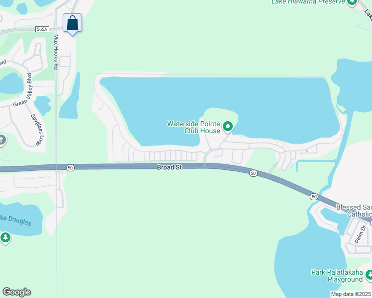 map of restaurants, bars, coffee shops, grocery stores, and more near 219 Blue Cypress Drive in Groveland