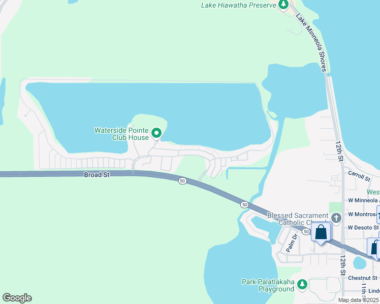 map of restaurants, bars, coffee shops, grocery stores, and more near 550 Juniper Springs Drive in Groveland