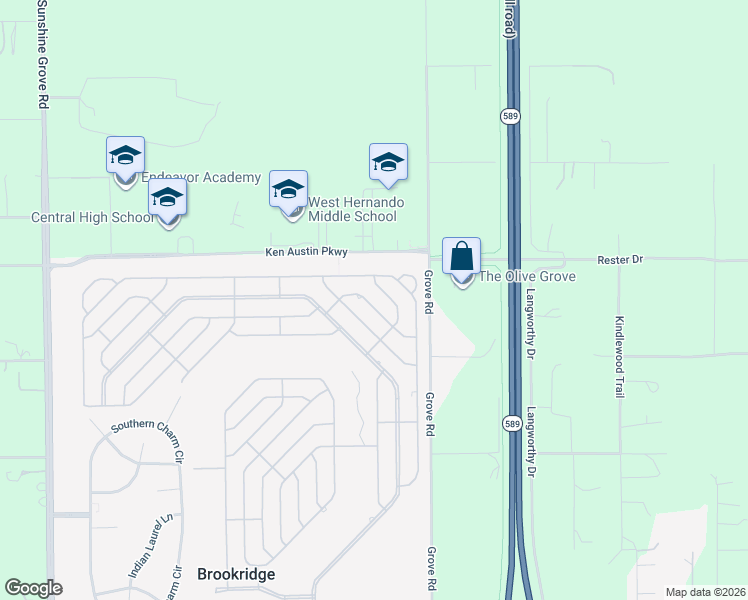 map of restaurants, bars, coffee shops, grocery stores, and more near 14413 Diablo Drive in Brooksville