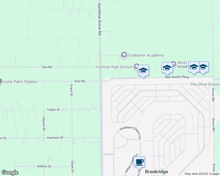 map of restaurants, bars, coffee shops, grocery stores, and more near 9222 Basil Street in Brooksville