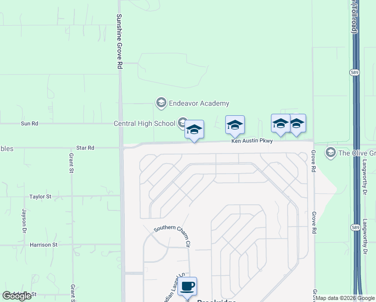 map of restaurants, bars, coffee shops, grocery stores, and more near 9373 Scepter Avenue in Brooksville