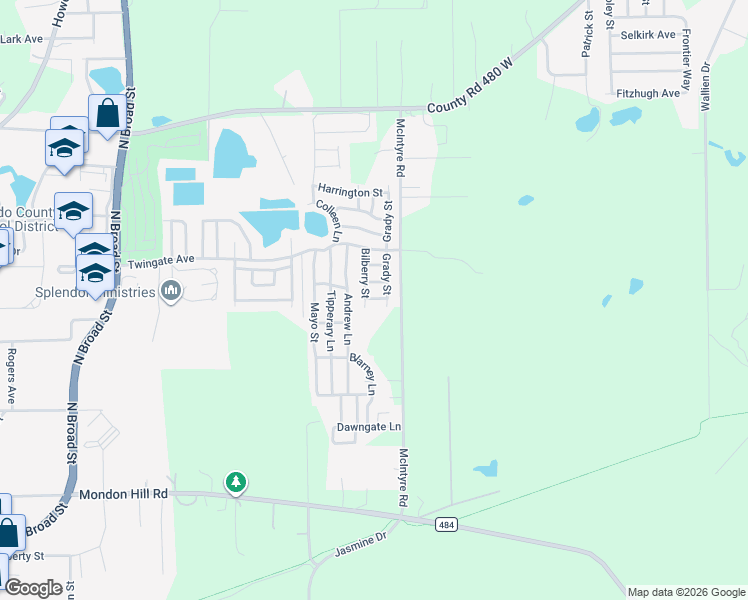 map of restaurants, bars, coffee shops, grocery stores, and more near 6030 Bilberry Street in Brooksville