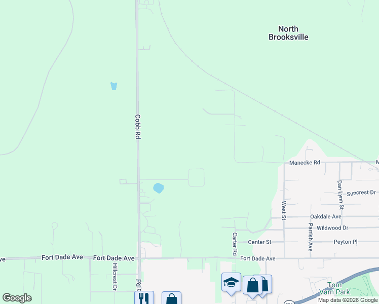 map of restaurants, bars, coffee shops, grocery stores, and more near 101 East Fort Dade Avenue in Brooksville