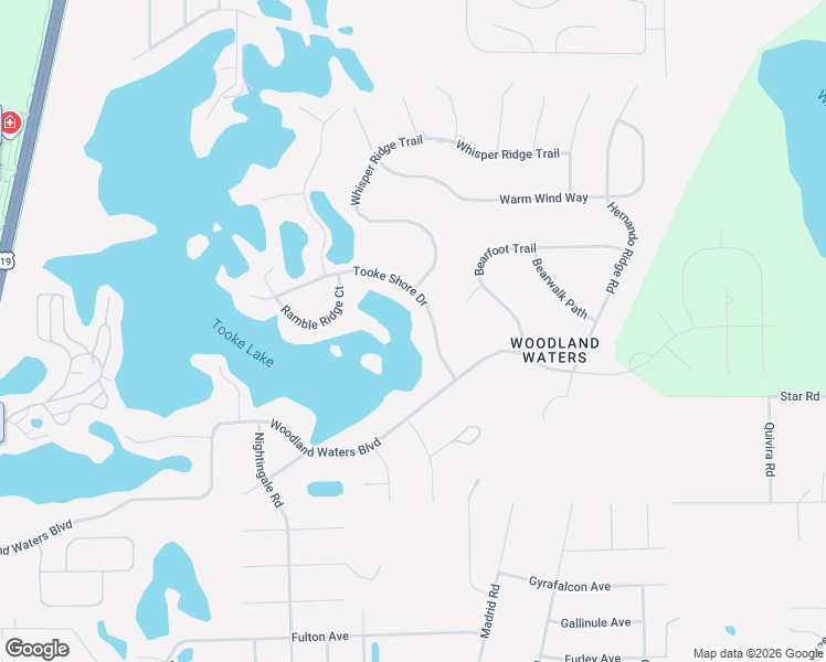 map of restaurants, bars, coffee shops, grocery stores, and more near 9355 Tooke Shore Dr in Weeki Wachee