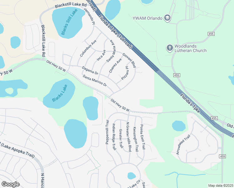 map of restaurants, bars, coffee shops, grocery stores, and more near 3062 Santa Marcos Drive in Clermont