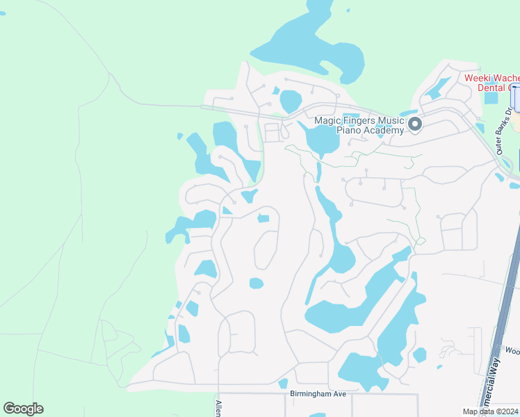 map of restaurants, bars, coffee shops, grocery stores, and more near 9000 Penelope Drive in Brooksville
