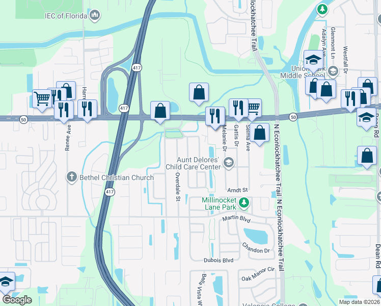 map of restaurants, bars, coffee shops, grocery stores, and more near in Orange County