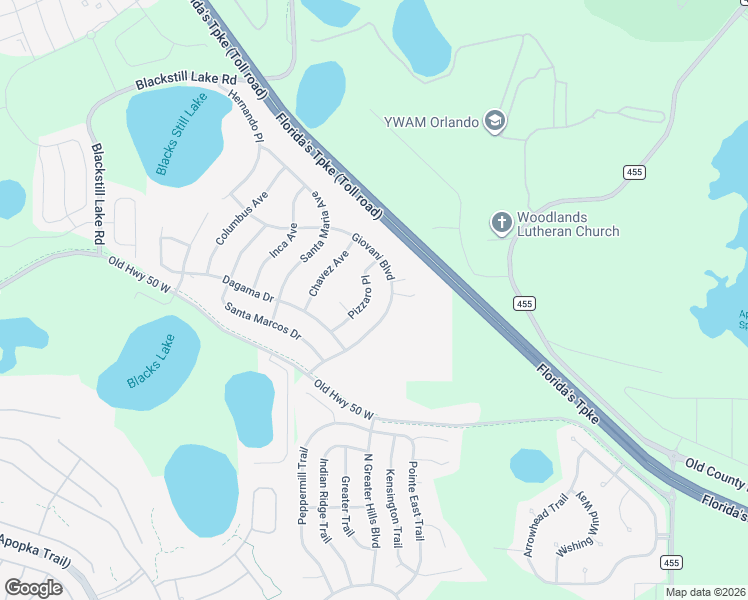 map of restaurants, bars, coffee shops, grocery stores, and more near 262 Giovani Boulevard in Clermont
