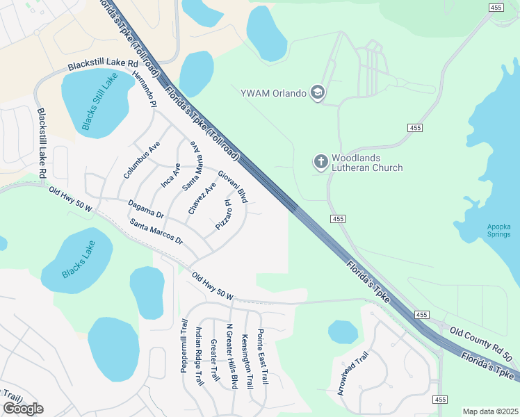 map of restaurants, bars, coffee shops, grocery stores, and more near 3225 Pico Place in Clermont