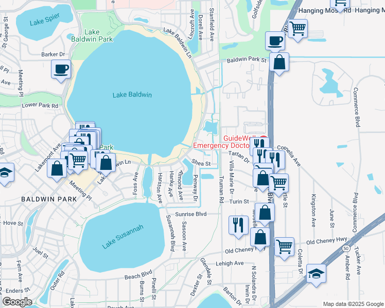 1909 Lake Baldwin Lane, Orlando FL Walk Score
