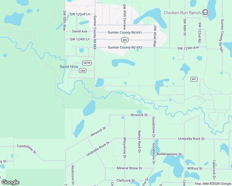 map of restaurants, bars, coffee shops, grocery stores, and more near 4587 Southwest 129th Boulevard in Webster