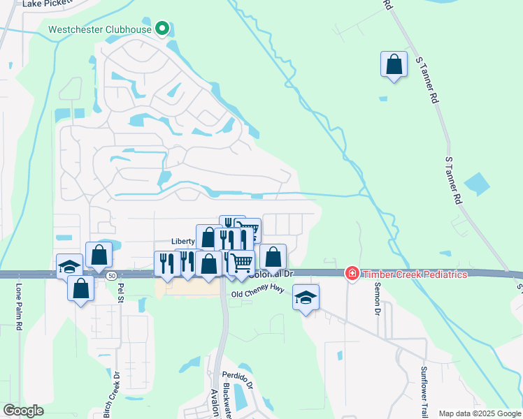 map of restaurants, bars, coffee shops, grocery stores, and more near 14844 Lady Victoria Boulevard in Orlando