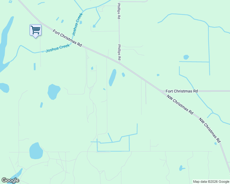 map of restaurants, bars, coffee shops, grocery stores, and more near 21870 Fort Christmas Road in Christmas