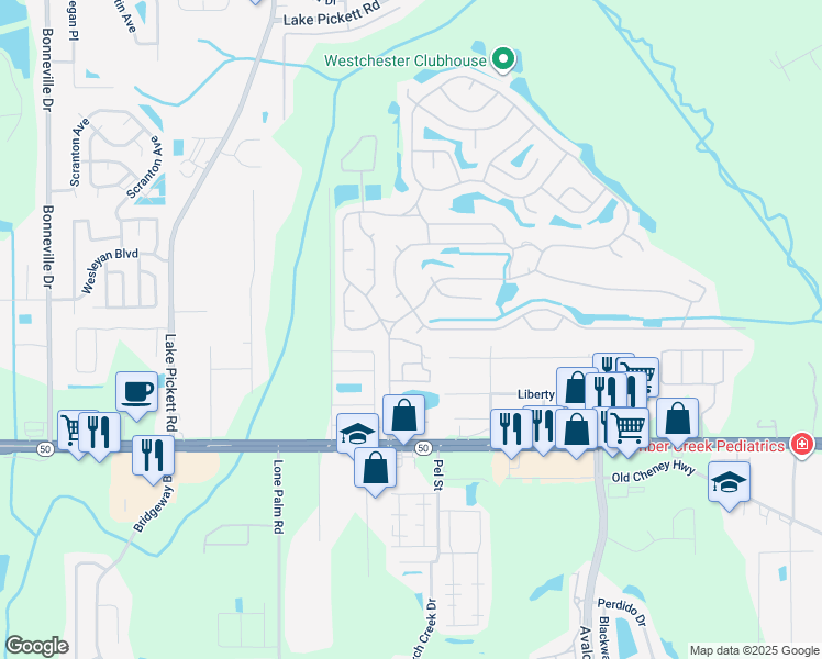 map of restaurants, bars, coffee shops, grocery stores, and more near 1712 Stanwick Court in Orlando