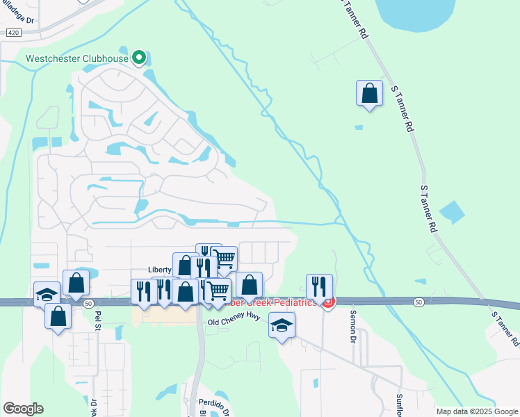 map of restaurants, bars, coffee shops, grocery stores, and more near 14965 Firestone Circle in Orlando