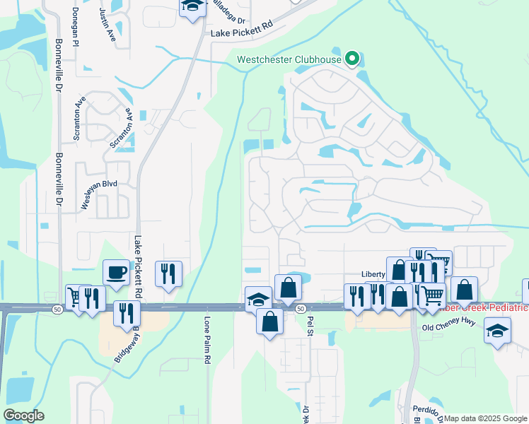 map of restaurants, bars, coffee shops, grocery stores, and more near 1740 Inverary Drive in Orlando
