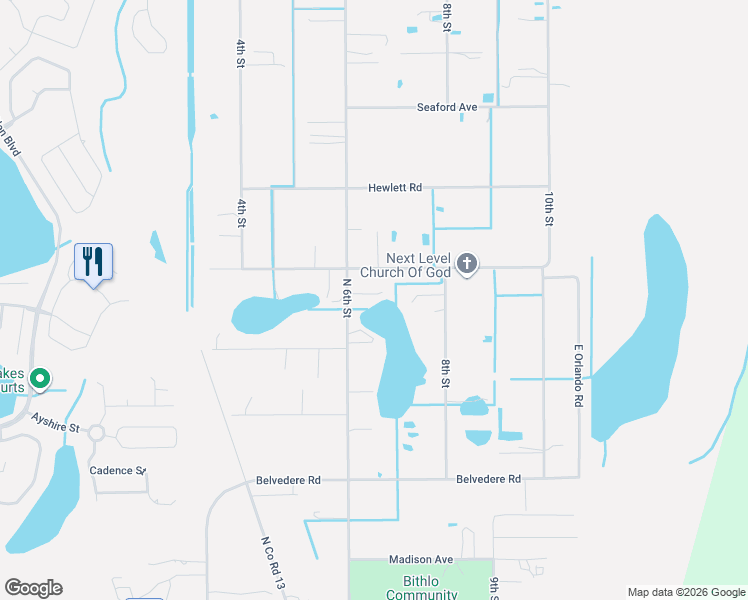 map of restaurants, bars, coffee shops, grocery stores, and more near 2039 North 6th Street in Orlando