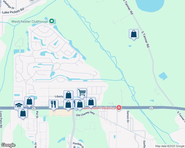 map of restaurants, bars, coffee shops, grocery stores, and more near 14965 Firestone Circle in Orlando