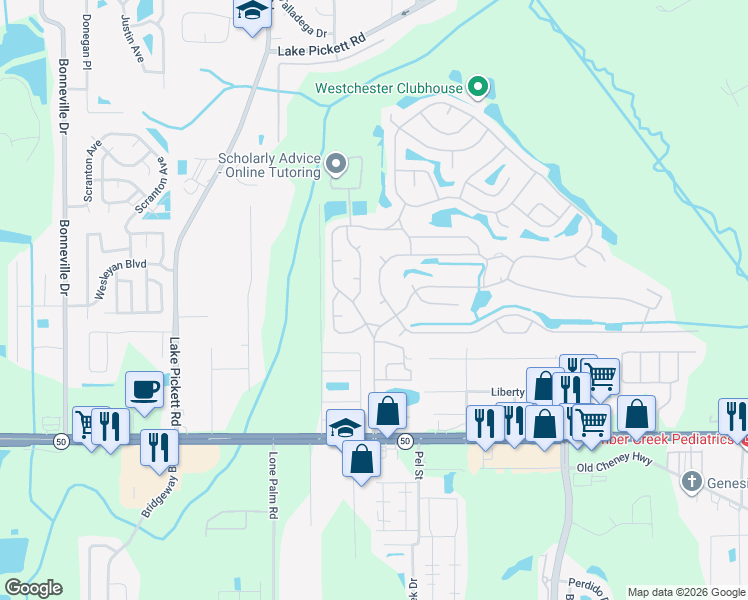 map of restaurants, bars, coffee shops, grocery stores, and more near 1740 Inverary Drive in Orlando
