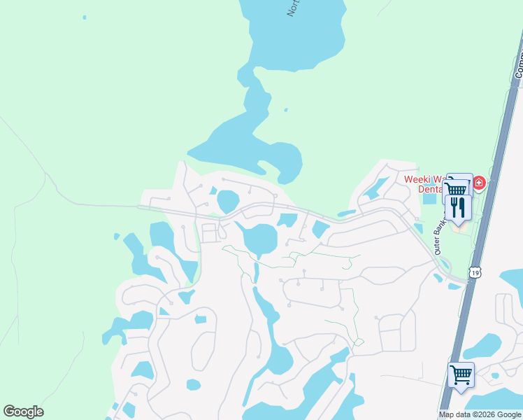 map of restaurants, bars, coffee shops, grocery stores, and more near 9151 Rhett Lane in Spring Hill