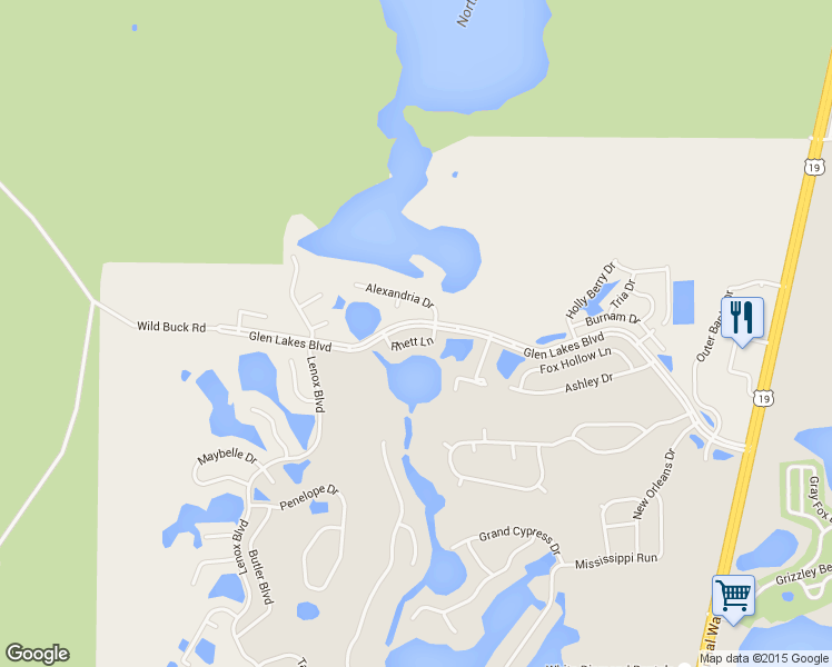 map of restaurants, bars, coffee shops, grocery stores, and more near 9151 Rhett Lane in Weeki Wachee