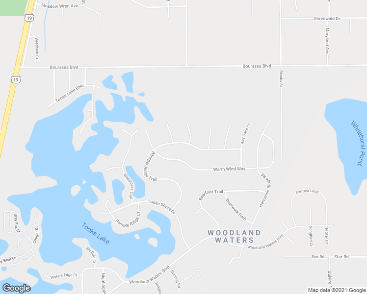 map of restaurants, bars, coffee shops, grocery stores, and more near 10122 Whisper Ridge Trail in Weeki Wachee