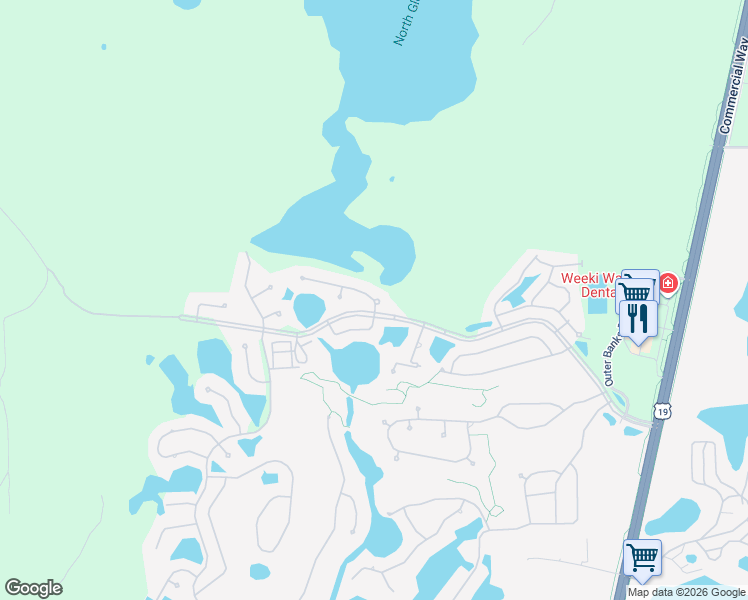 map of restaurants, bars, coffee shops, grocery stores, and more near 9167 Alexandria Drive in Brooksville