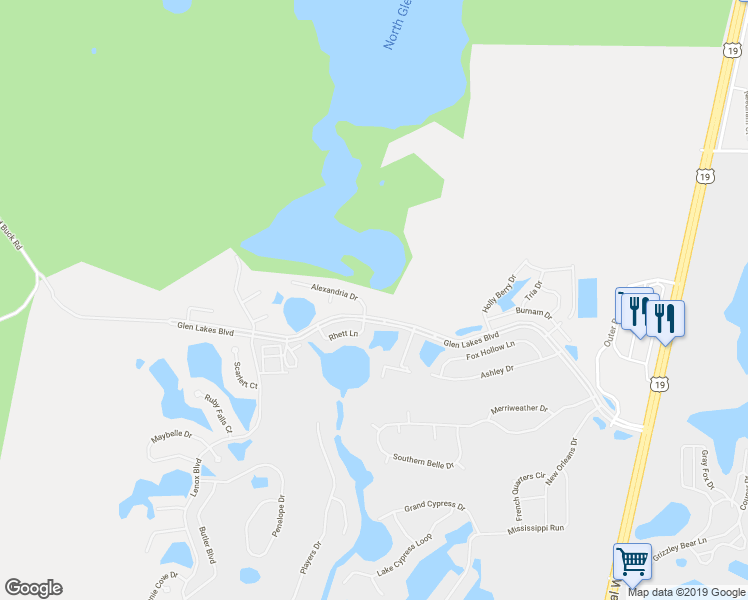 map of restaurants, bars, coffee shops, grocery stores, and more near 9167 Alexandria Drive in Weeki Wachee