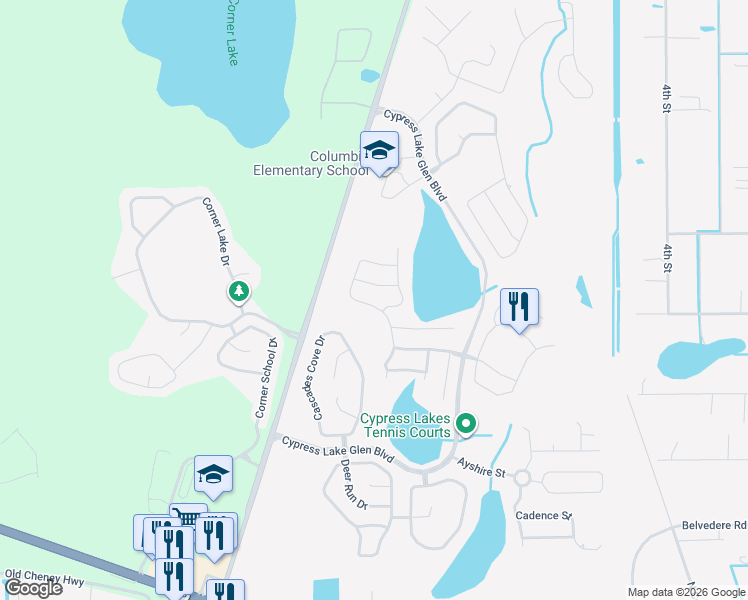 map of restaurants, bars, coffee shops, grocery stores, and more near 2315 Holly Pine Circle in Orlando