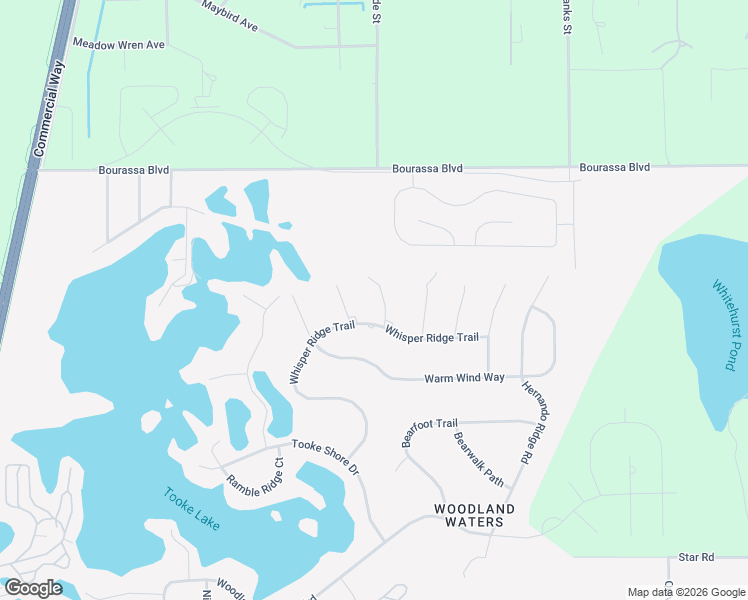 map of restaurants, bars, coffee shops, grocery stores, and more near 10119 Shortleaf Court in Spring Hill