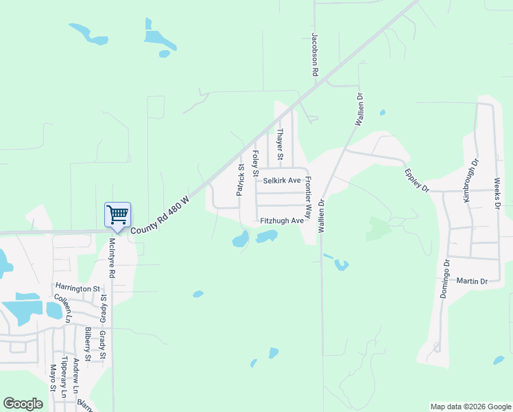 map of restaurants, bars, coffee shops, grocery stores, and more near Foreside Avenue in Brooksville