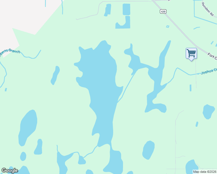 map of restaurants, bars, coffee shops, grocery stores, and more near Fort Christmas Road in Christmas
