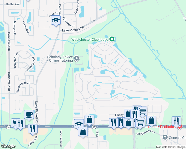 map of restaurants, bars, coffee shops, grocery stores, and more near 2013 Port Marnock Lane in Orlando