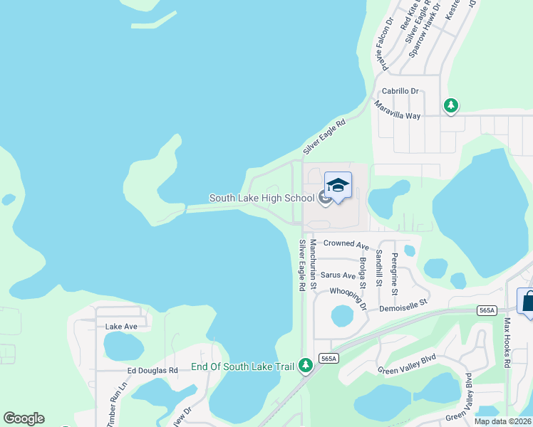 map of restaurants, bars, coffee shops, grocery stores, and more near 1017 Tawny Eagle Drive in Groveland