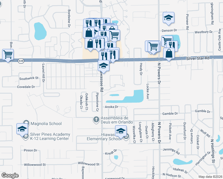 map of restaurants, bars, coffee shops, grocery stores, and more near 6872 Alta Westgate Drive in Orlando