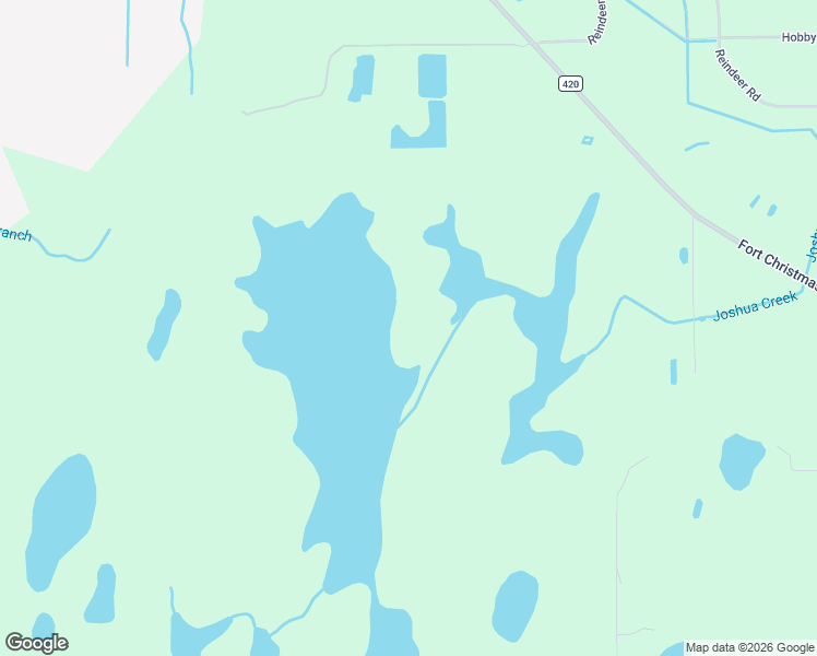 map of restaurants, bars, coffee shops, grocery stores, and more near Fort Christmas Road in Christmas