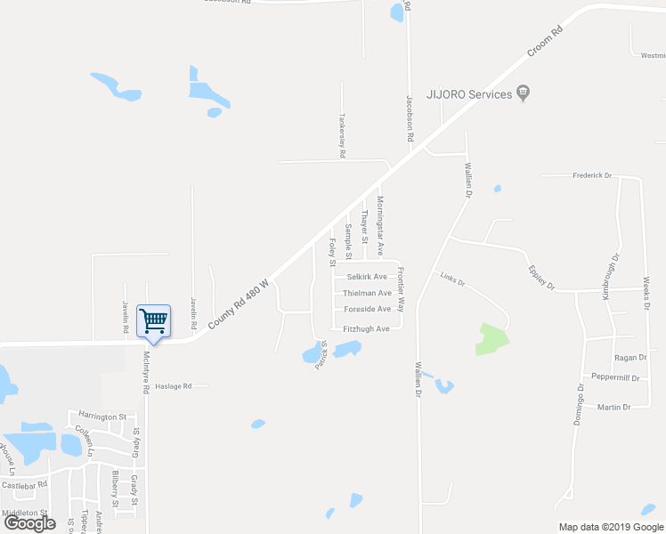 map of restaurants, bars, coffee shops, grocery stores, and more near 10152 Foley Street in Brooksville