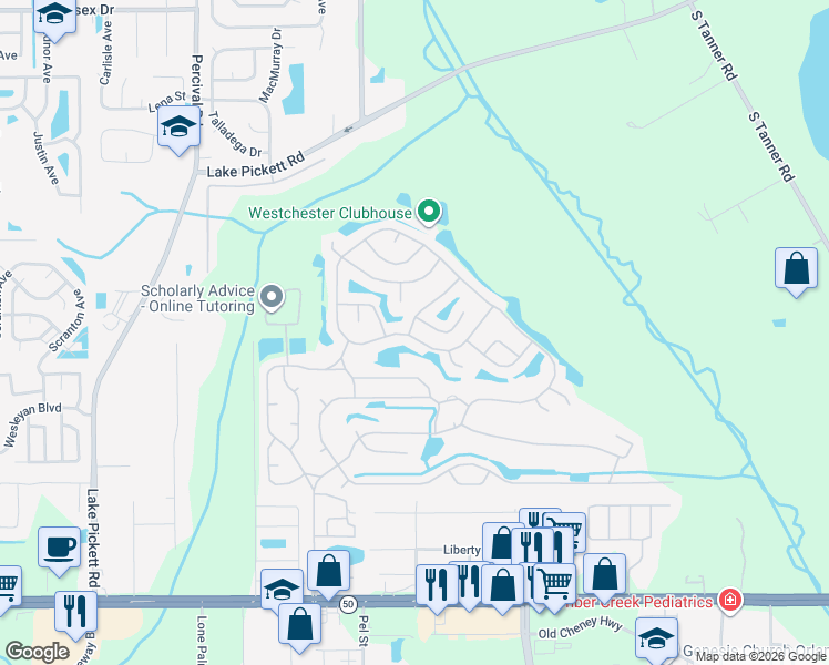 map of restaurants, bars, coffee shops, grocery stores, and more near 14109 Bent Tree Court in Orlando