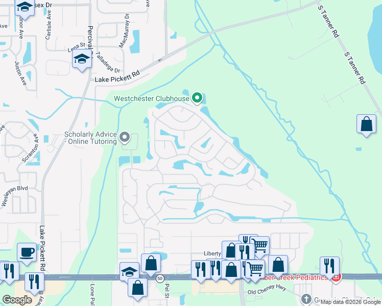 map of restaurants, bars, coffee shops, grocery stores, and more near 14109 Bent Tree Court in Orlando