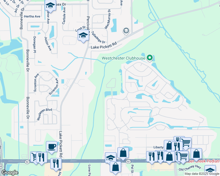 map of restaurants, bars, coffee shops, grocery stores, and more near 2077 Warwick Hills Drive in Orlando