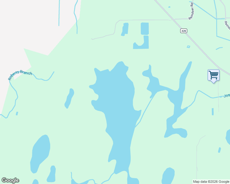 map of restaurants, bars, coffee shops, grocery stores, and more near Fort Christmas Road in Christmas