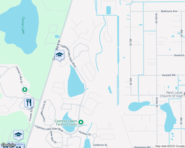 map of restaurants, bars, coffee shops, grocery stores, and more near 2719 Blowing Breeze Way in Orlando